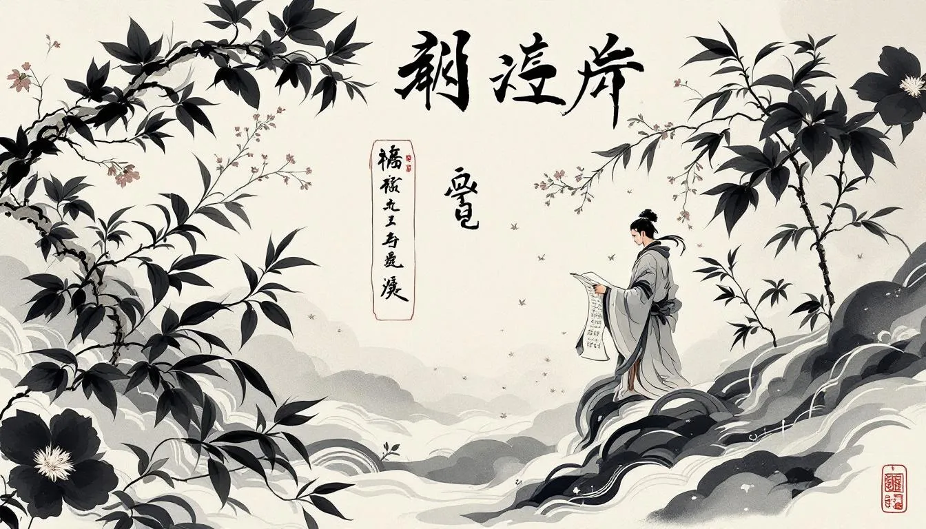 An artistic representation of the historical context of traditional Chinese medicine with ancient texts and symbols.