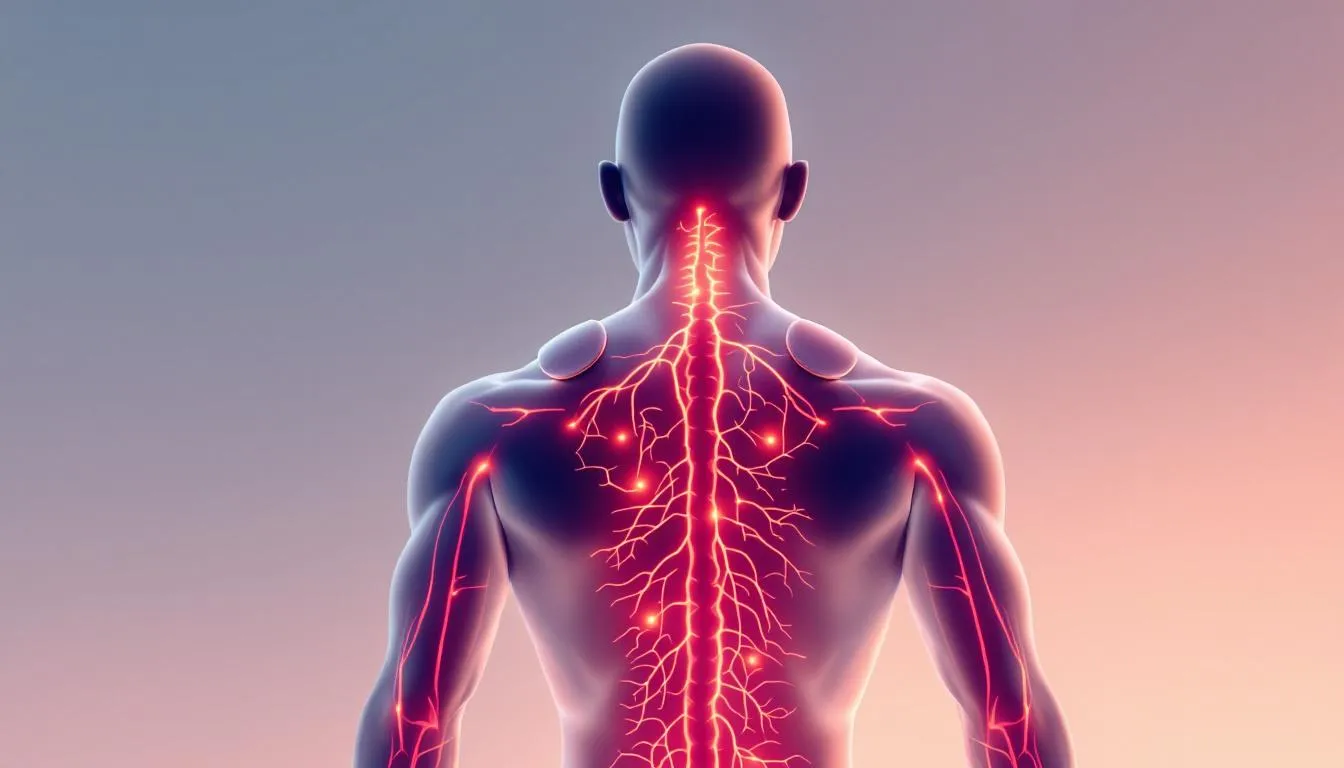 Illustration showing enhanced blood circulation through cupping therapy.